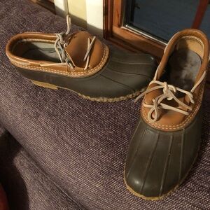 LL Bean Men's Brown and Tan Duck Shoes